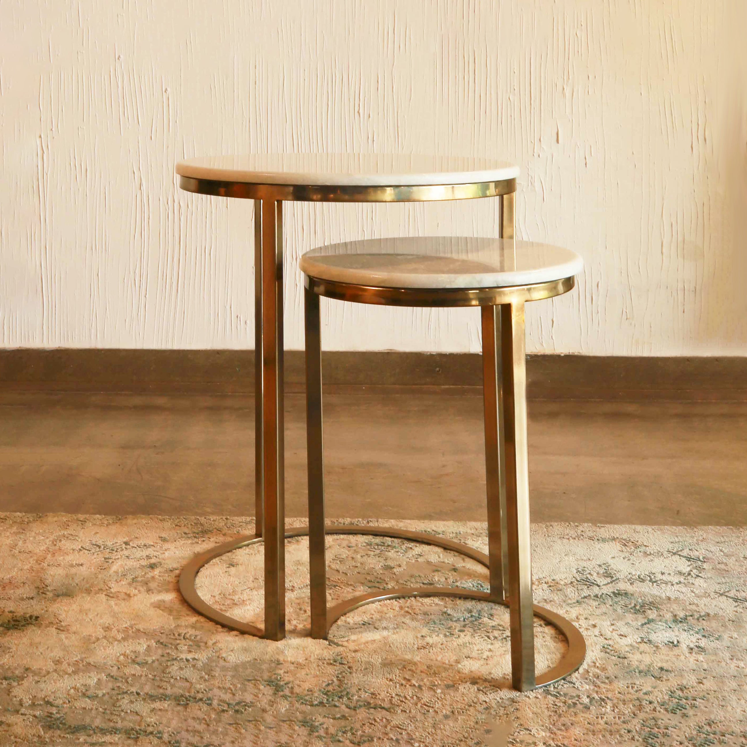 Marble nesting sidetable