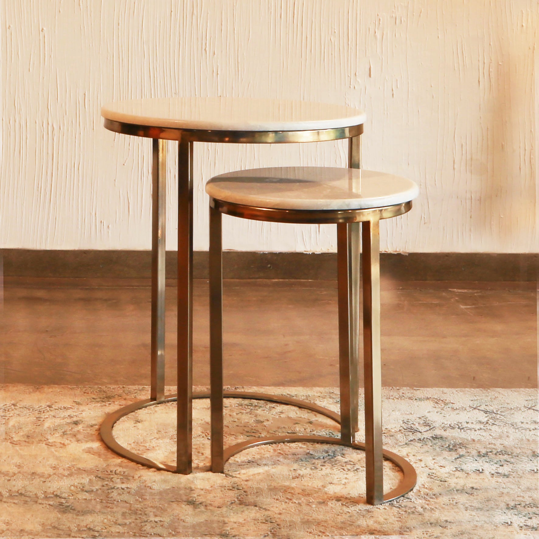 Marble nesting sidetable